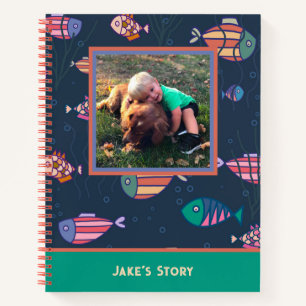 Cute Kid’s Fish Photo Custom Notebook