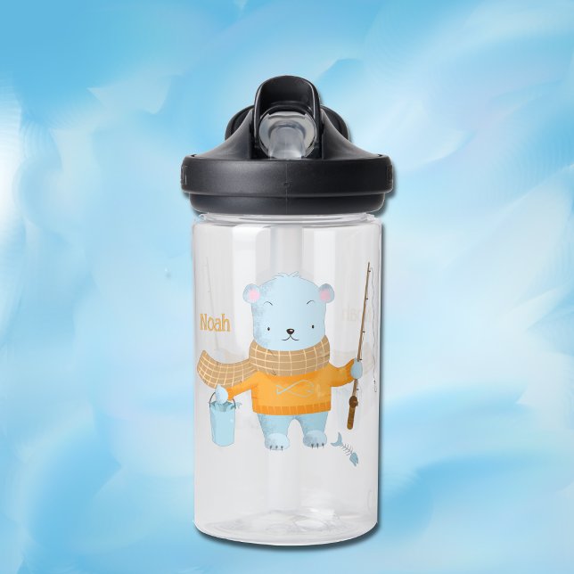 Cute Kid Water Bottle with Polar Bear (Creator Uploaded)