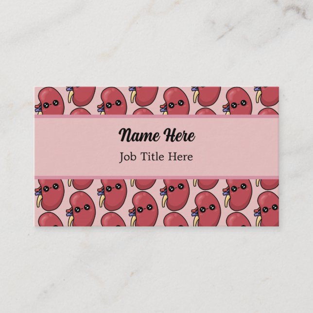  Cute Kidney - Human Biology Business Card (Front)