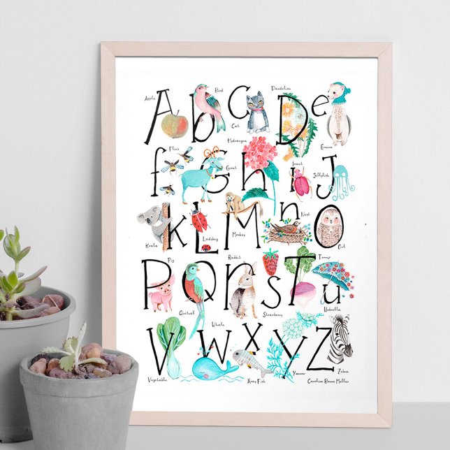 Cute kids ABC Alphabet | Children Wall Art (Creator Uploaded)