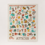 Cute Kids ABC Animal Alphabet Personalized Jigsaw Puzzle<br><div class="desc">Fun colorful animal alphabet jigsaw puzzle with very large pieces for children. Personalize it for a fun gift. Designed for you by Blackberry Boulevard</div>