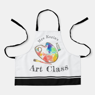 Cute kids art class custom paint apron