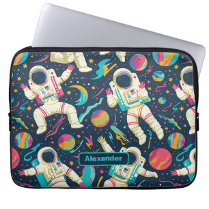 Cute Kids Astronaut Custom Laptop Sleeve