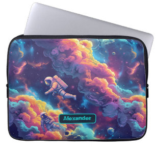 Cute Kids Astronaut Custom Laptop Sleeve