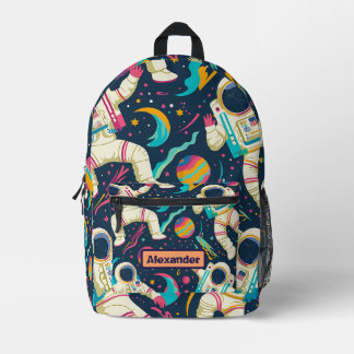 Cute Kids Astronaut Custom Printed Backpack