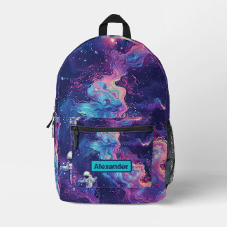 Cute Kids Astronaut Custom Printed Backpack