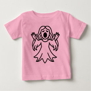 Cute Kids Banshee Sigil Spooky Ghost Line Art Baby T-Shirt