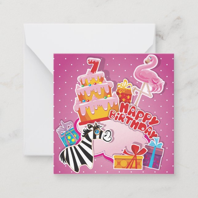 Cute Kids Birthday Card (Front)
