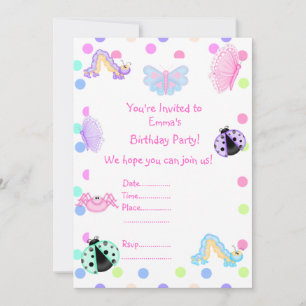 CUTE KIDS BIRTHDAY PARTY INVITES BY MUMSBUBSNGRUBS
