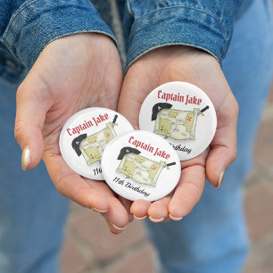 Cute Kids Birthday Party Pirate Favour Custom 7.5 Cm Round Badge