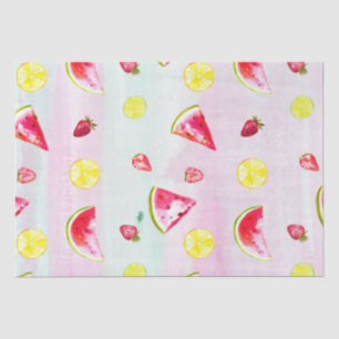 Cute Kids Birthday Watermelon Lemon  Tissue Paper