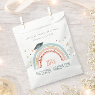 Cute Kids Boho Rainbow Stars Preschool Graduation Favour Bag