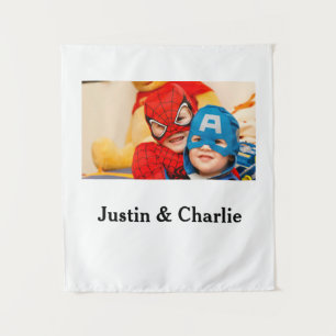 Cute kids boys girls photo family gifts name moder tapestry