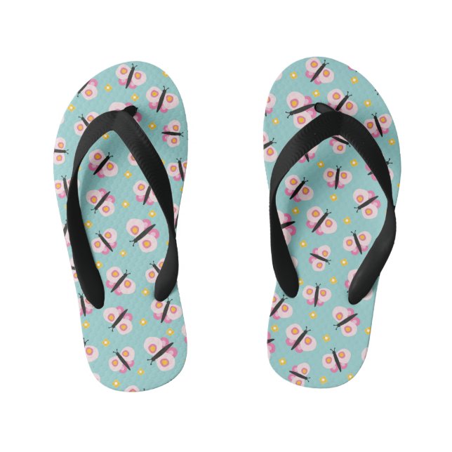 Cute kids butterfly pattern kid's thongs (Footbed)