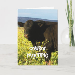 Cute Kids Chores Responsibility - Cowboy Parenting Holiday Card