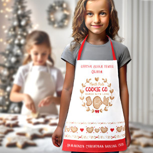 Cute Kids' Cookie Baking Christmas Apron