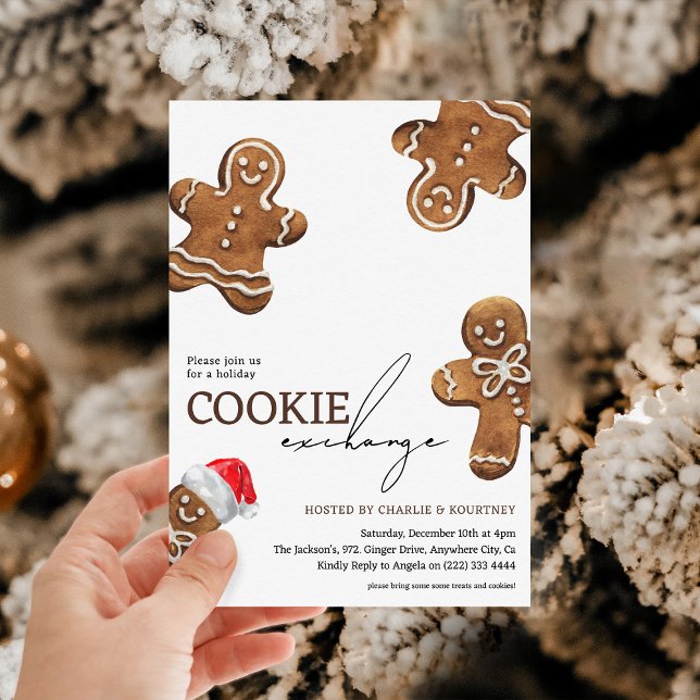 Cute Kids Cookie Exchange Holiday Christmas  Invitation (Creator Uploaded)