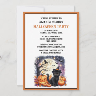 Cute Kids Costume Halloween Party Invitation