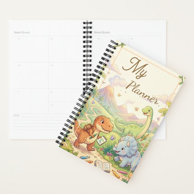 Cute Kids DINO Adventure Planner Notebook  (Display)