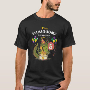 Cute Kids Dinosaur 5Th Birthday 5 Year Old Boy T R T-Shirt