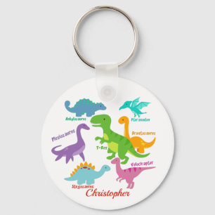 Cute Kids Dinosaur Names  Key Ring