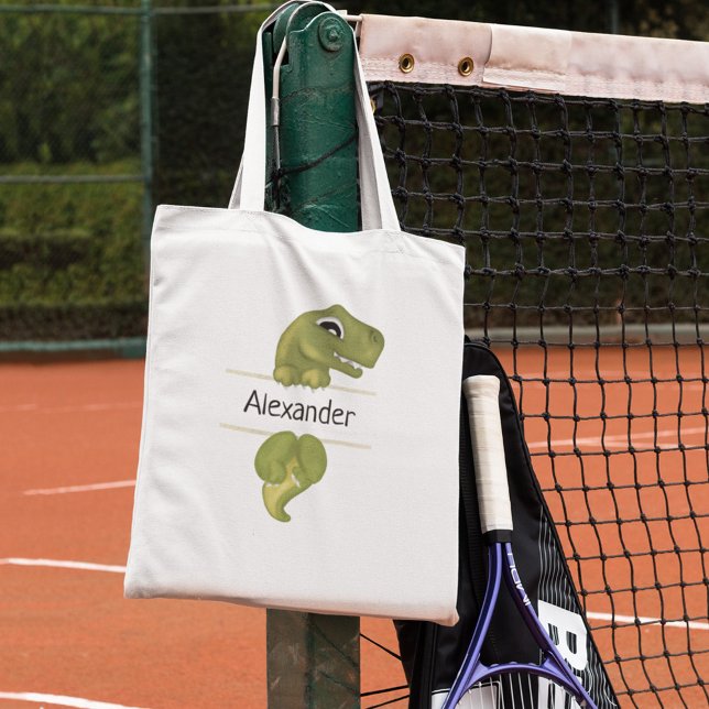 Cute Kids Dinosaur Personalised Tote Bag (Creator Uploaded)