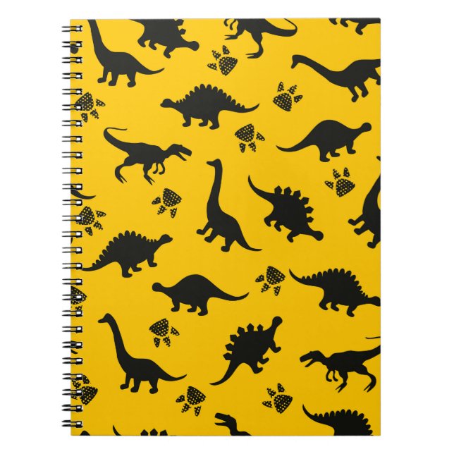 Cute kids dinosaurs pattern Colourful dinosaurs on Notebook (Front)
