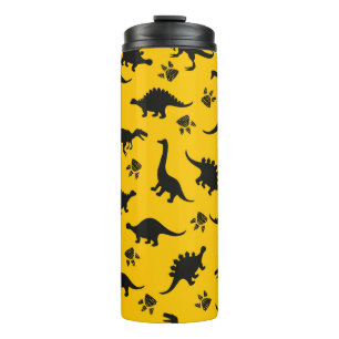 Cute kids dinosaurs pattern Colourful dinosaurs on Thermal Tumbler