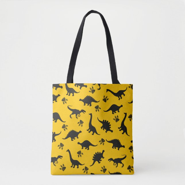 Cute kids dinosaurs pattern Colourful dinosaurs on Tote Bag (Front)