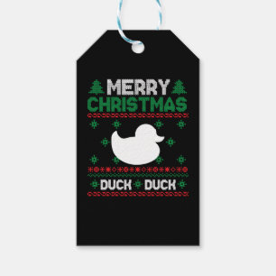 Cute Kids Duck Ugly Christmas Tshirt Gift Tags