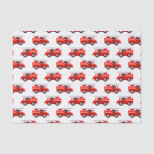 Cute kids firetruck pattern party tissue paper