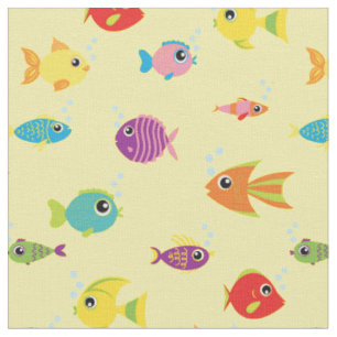 Cute Kids Fish Baby Nursery Tropical Aquarium Fabric