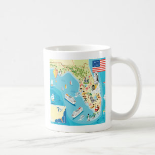 Cute Kids Florida Map Coffee Mug
