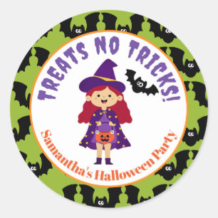 Cute Kids Halloween Costume Party Classic Round Sticker