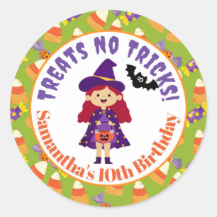 Cute Kids Halloween Costume Party  Classic Round Sticker