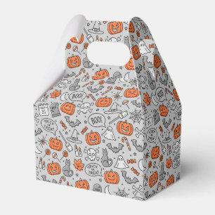 Cute Kids Halloween Doodle Pattern Favour Box