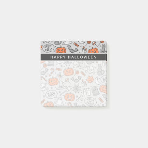 Cute Kids Halloween Doodle Pattern Post-it Notes