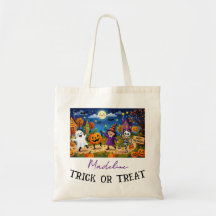 Cute Kids Halloween Trick or Treat Personalised