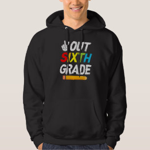 Cute Kids Happy Last Day Of School Peace Out Sixth Hoodie