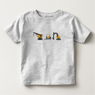 Cute Kids Heavy Equipment Construction Machines Toddler T-Shirt