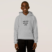 Cute Kids Hoodie Snack First Homework Later Hoodie