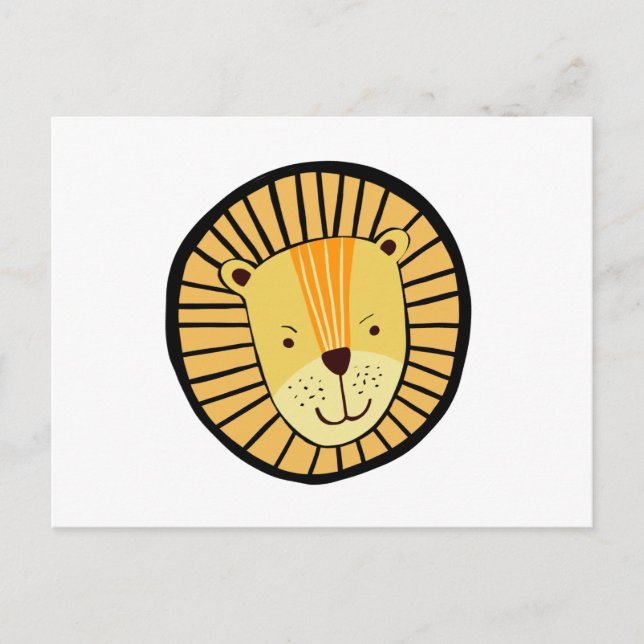 Cute Kids Jungle Lion Postcard (Front)