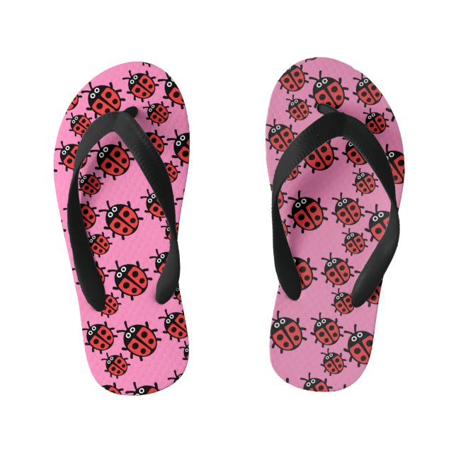 Cute Kids ladybird Family     Kid's Thongs (Footbed)