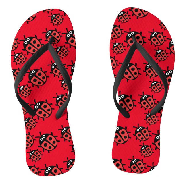 Cute Kids ladybird Family   Thongs (Footbed)