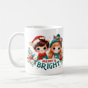 Cute Kids Merry and Bright Mugs