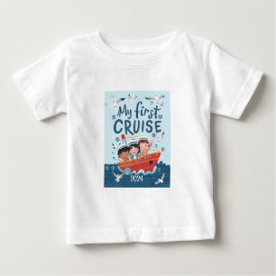 Cute Kids My First Cruise Custom Baby T-Shirt