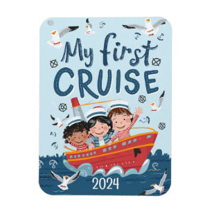 Cute Kids My First Cruise Custom Magnet