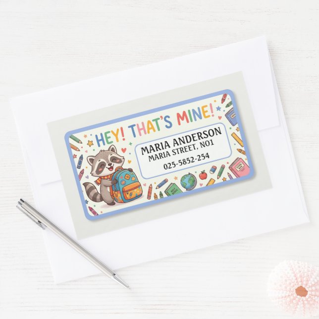Cute Kids Name Labels : Thats Mine (Envelope)