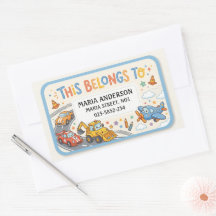 Cute Kids Name Labels : This Belongs To