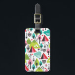 Cute kids owl luggage tag<br><div class="desc">Cute retro owl flower bird camping pattern travel tag. Cute retro illustration pattern tags for girls or kids. Cute christmas or holiday gift for your travel suitcase. Check out other designs in my designalicious store!</div>